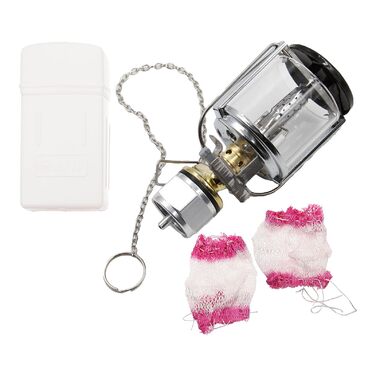 Портативний газовий ліхтар Healifty з пропаном та кришкою для кемпінгу, виготовлений з нержавіючої сталі, нейлону та пластику, для наметів на відкритому повітрі та аварійного освітлення.