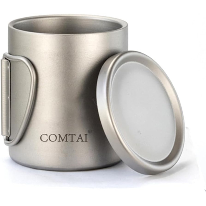 Титанова кружка BlissfulAbode для активного відпочинку, з подвійними стінками, титанова чашка для води, чашка для кави/чаю з кришкою, для дому, використання на свіжому повітрі, кемпінгу, посуду для активного відпочинку