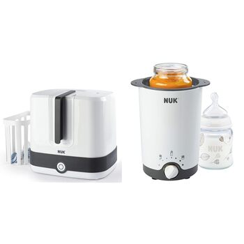 Модульний паровий стерилізатор NUK Vario Express для 6 дитячих пляшечок, і термонагрівач пляшечок 3 в 1, для легкого, безпечного т