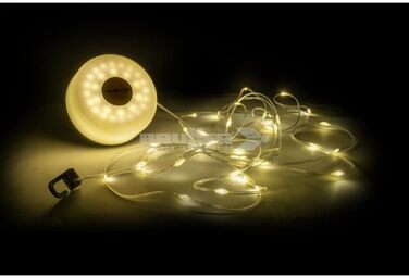 Ліхтар для кемпінгу BRUNNER, що перезаряджається, з гнучкими та згортаються світловими стрічками, IP44, сірий