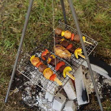 Міні-гриль-плита для барбекю Boundless Voyage з міцним титаном та вугіллям, у комплекті з футляром для перенесення Ti15108b