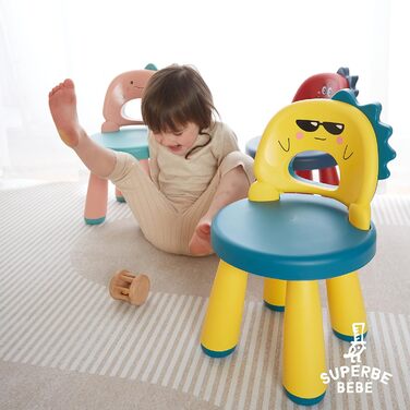 Дитячий стілець із пластику - Дитячий табурет - Зручний Легкий і міцний - Підходить для дітей від 2 до 6 років - Легко миється - Е