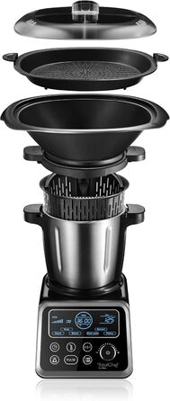 Кухонний комбайн Ufesa Totalchef RK5 з функцією приготування їжі, 1700 Вт, LCD-дисплей, чаша 3,5 л, книга рецептів PDF, BPA-free