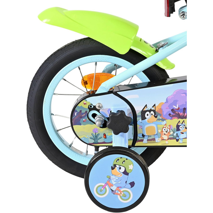 Дитячий велосипед Volare Bluey 12 35 років Ручне та ножне гальмо, знімні бічні колеса, захист ланцюга та світловідбивачі Регульоване сідло Подарунок для дівчаток та хлопчиків