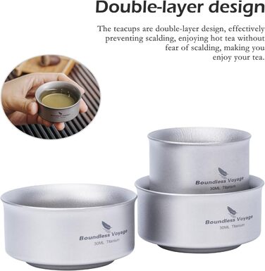 Титанова кружка Boundless Voyage з подвійними стінками, портативна, кемпінгова, легка, дорожня кружка, багаторазова, для кемпінгу, подорожей, пікніка, ti3148d, Ti3148D/EU/88