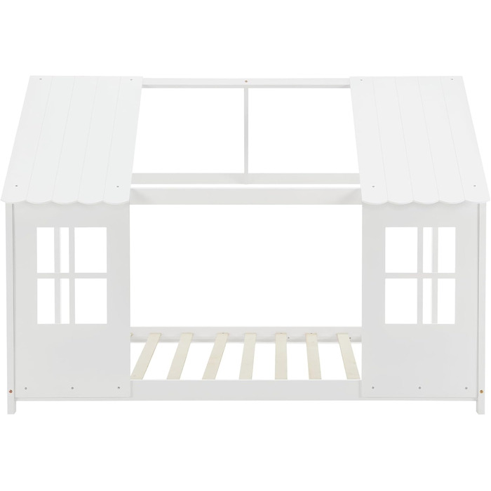 Дитяче ліжко Tostedt Ліжко-будиночок Молодіжне ліжко Ліжко-будиночок Ігрове ліжко Напіввідкритий дизайн Ліжко Монтессорі з масиву