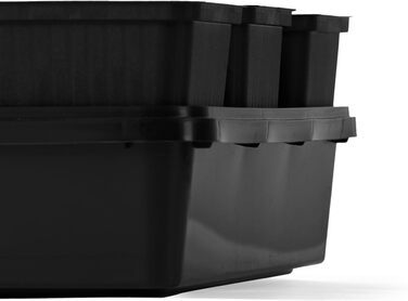 Квадратних горщиків для розсади з блюдцями, горщики для живців та розмноження розсади, з лотком, лотки для перенесення човників (горщики для розсади 9x9x9,5 блюдця 5 шт.) Горщики для розсади 9x9x9,5 блюдця, 5 шт., 18