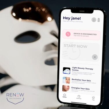 Світлодіодна маска для світлотерапії краси швидка, бездротова, гнучка для більш яскравої, пружної та гладенької шкіри I Custom App-Control