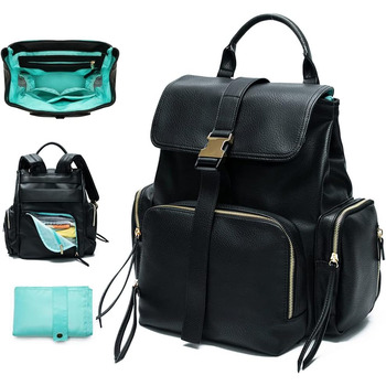 Сумка для пеленання дитини рюкзак шкіряний підгузник для пеленання рюкзак підгузники з ізольованими кишенями дитячі сумки для мами