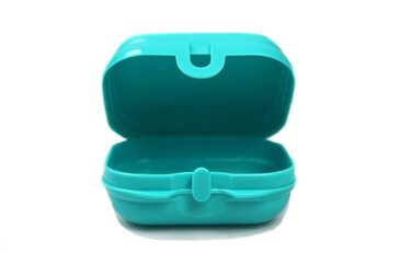 Туpperware To Go Mini-Twin світло-бірюзова ланч-бокс, маленький (на 2 відділення)