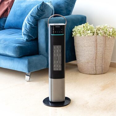 Керамічний обігрівач Cecotec ReadyWarm 2070 Max, 2000 Вт, цифровий дисплей, сенсорне керування та пульт, осциляція 60, 3 режими, термостат, для приміщень до 20 м, таймер до 24 год