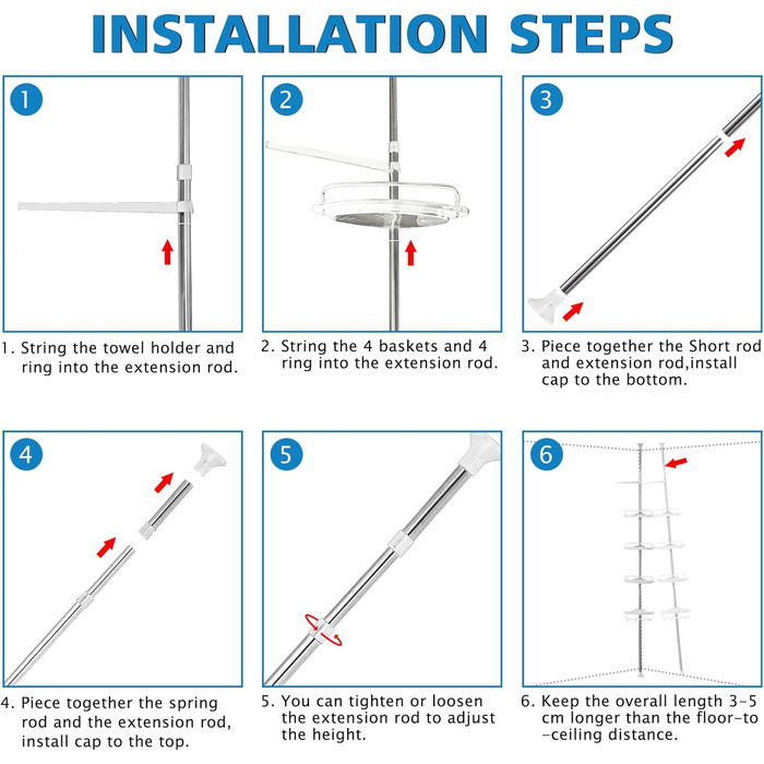 Душова полиця регульована по висоті без свердління Душова полиця кутова з нержавіючої сталі Кутова полиця для ванної кімнати Полич
