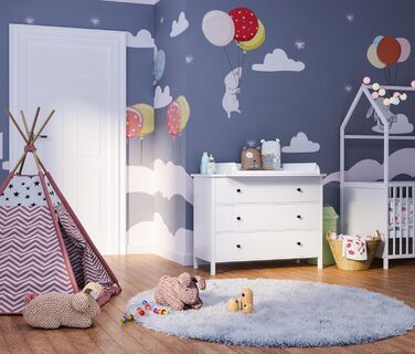 Насадка для пеленального столика BELLABINO Oti Насадка для пеленального столика для комодів Malm, Hemnes, Nordli високоякісна насадка для пеленального столика білого кольору стандарт 10 x 74 x 80 см