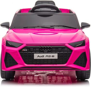 Дитячий автомобіль - електромобіль Audi RS6 - ліцензійний - акумулятор 12V7AH та 2 двигуни - 2.4Ghz MP3 шкіра Єва (рожевий)