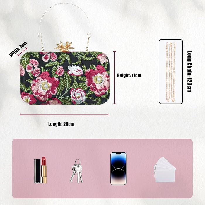 Жіноча сумочка-клатч з квітковою вишивкою та перлами, елегантна сумочка на ланцюжку через плече, вінтажний гаманець для урочистих подій, вечірок, весіль та випускних, зелений колір