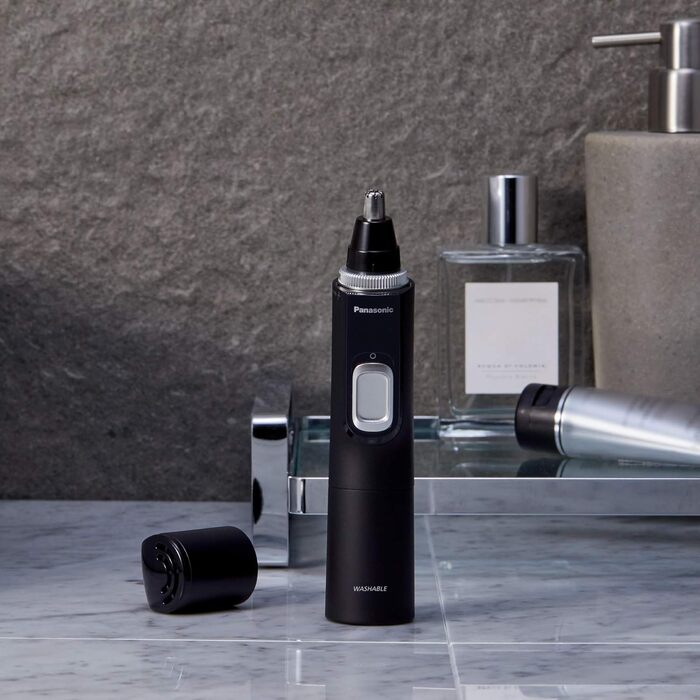 Тример для волосся в носі для чоловіків, електробритва преміум-класу, тример для носа, вух і брів, водонепроникний, на батарейках, чорний одинарний, 300-K503