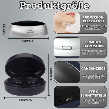 Заглушка від хропіння, пристрої проти хропіння, пристрій проти хропіння Sleep Ease, магнітний пристрій Sleepease з 3-швидкісним режимом для покращення якості сну та зняття втоми (B)