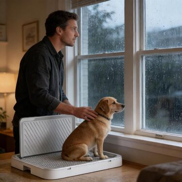 Туалет для дресирування собак, лоток для собак, критий туалет для собак з настінною опорою, для собак малого та середнього розміру