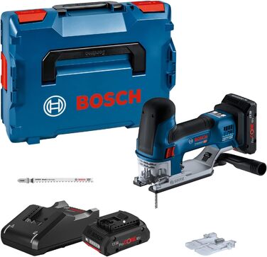 Акумуляторний лобзик Bosch Professional 18V System GST 18V-155 SC (зі стрижневою формою, 2 акумулятори ProCORE 4,0 Ач, швидкий зар