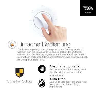Пароварка bianco di puro Rapido - на 50 швидше, ніж інші системи, завдяки технології приготування на парі STRIX з основами з нержа