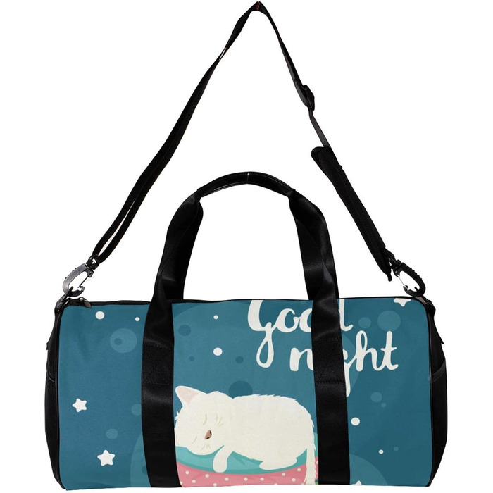 Спортивна сумка, маленька дорожня сумка, сумка для шопінгу та йоги Доброї ночі, котику-пончику, сумка для фітнесу на відкритому повітрі, ручна поклажа