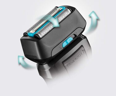 Чоловіча електробритва Remington F6 Aqua (бритва для вологого та сухого гоління, 100 водонепроникна, розкладний тример для детального та довгого волосся, літієва батарея 60 хв, функція заряджання через USB) Сітчаста бритва F6000