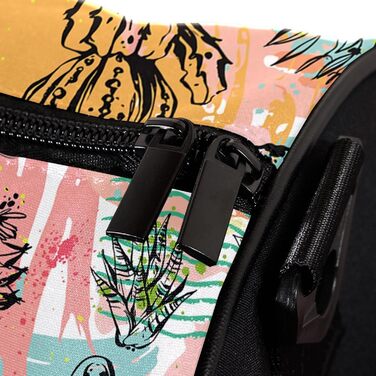 Спортивна сумка, маленька дорожня сумка, сумка для йоги, тропічні рослини, барвистий кактус, сумка для фітнесу на відкритому повітрі, сумка-шопер