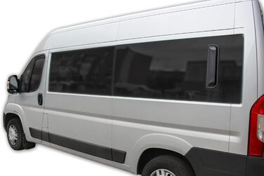 АВТОМОБІЛЕБУДУВАННЯ GP Wind Deflector Rain Deflector Підходить для Ducato з 2006 року, чорний, тонований, набір з 2 предметів, аеродинамічний, легка збірка, кріплення кліпсами, акрилове скло