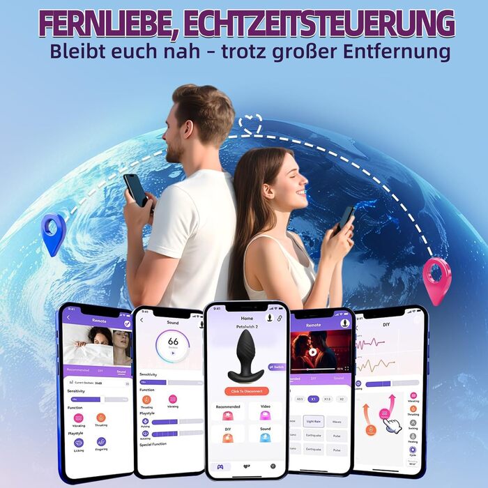 Анальний вібратор DAZINER, чорний, 9 режимів вібрації