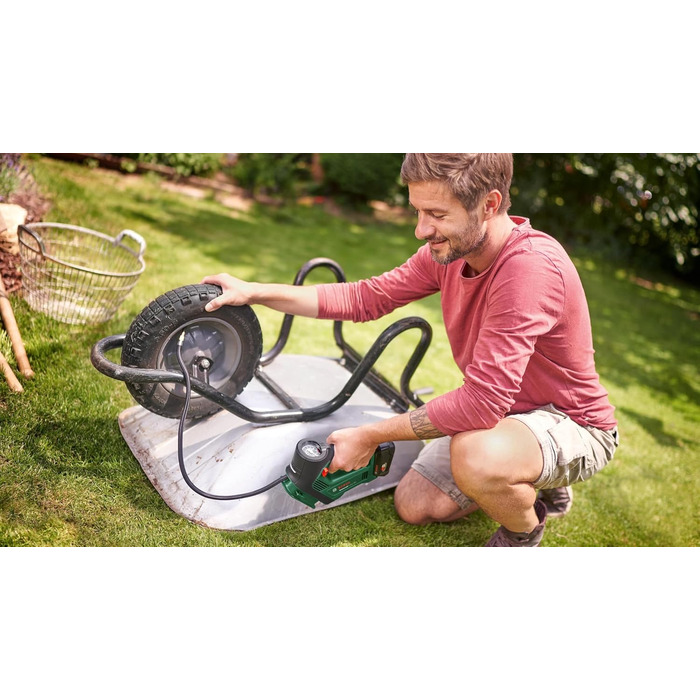 Електричний повітряний насос Bosch UniversalPump 18V (без акумулятора, 18 вольт, для автомобільних, мотоциклетних і велосипедних ш