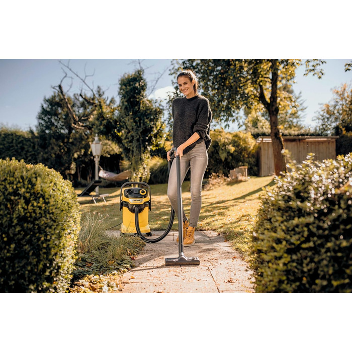 Пилосос для сухого та вологого прибирання Krcher WD 5 P V-25/5/22, вкл. розетку, плоский гофрований фільтр, запатентована фільтрув
