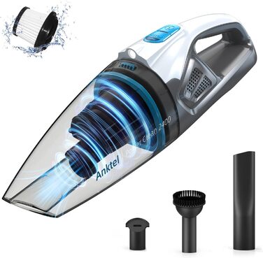 Ручний пилосос Anktel 9000Pa зі світлодіодним підсвічуванням Ручний пилосос акумуляторний для вологого та сухого прибирання з миюч