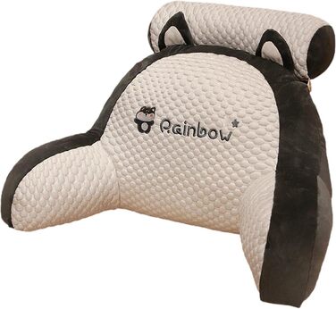 Приліжкова подушка для читання, м&39яка подушка з підлокітниками Надзвичайно зручна підтримка спини, ергономічна подушка. Для читання, гри або перегляду телевізора. 50x70 см, рисова хаскі