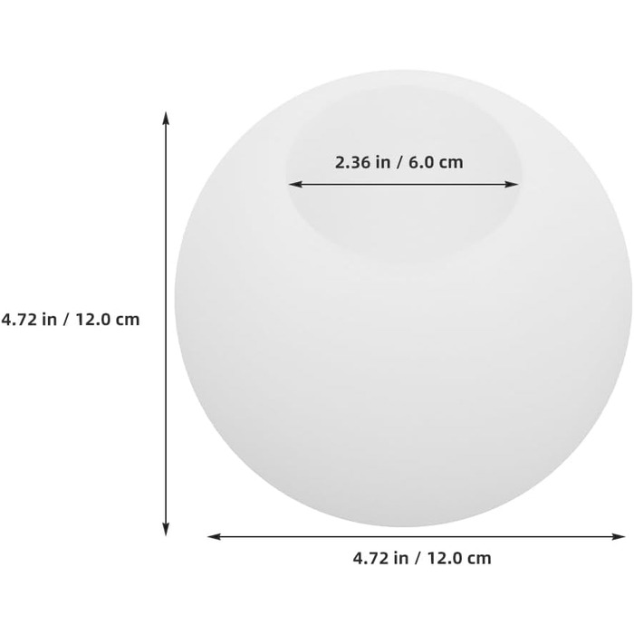 Абажур Скло Скляна куля Абажур Заміна кулі Світловий абажур Кругла світлова кришка Освітлювальний корпус для настінного світильника Світловий стовп Тримач лампи 120 мм