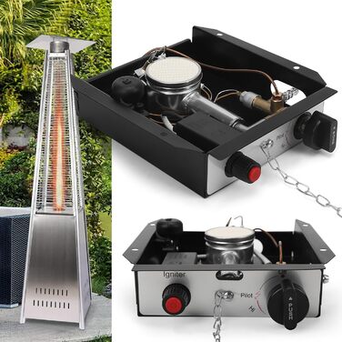 Комплект для заміни газового обігрівача (4 отвори), комплект для заміни газового обігрівача, коробка керування скляною трубою для пропану, контролер впускного повітря для зовнішнього обігрівача, комплект для монтажу на плиту без редукційного клапана