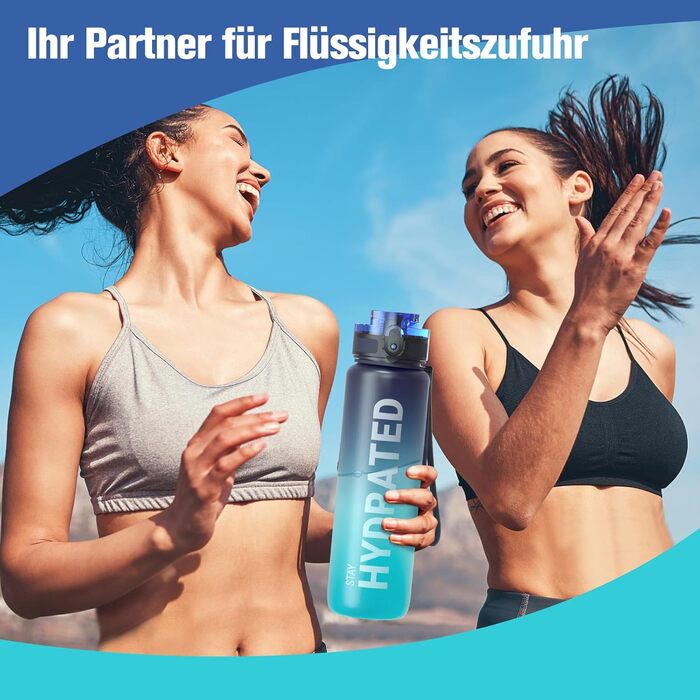 Пляшка для пиття Sahara Sailor, спортивна пляшка для пиття, BPA-free Tritan 1 л/500 мл/750 мл Непротікаюча спортивна пляшка для во