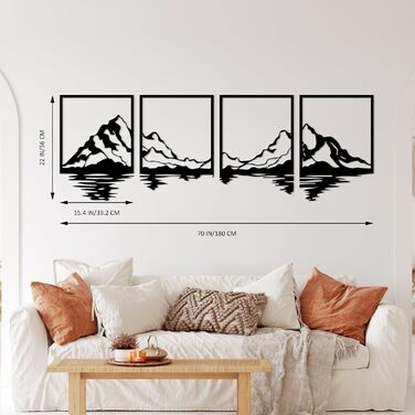 И металевих гірських настінних малюнків, великі гірські прикраси стін, гірські річки, декоративний живопис, підходить для вітальні