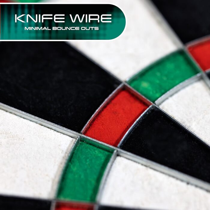 Мішень для дартсу Harrows Quadro Унікальний та ексклюзивний 3 зони підрахунку очок Кінцевий виклик Максимальний рахунок 240 Мішень для дартсу з надтонким дротом-ніжом