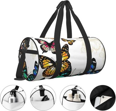 Дорожня сумка-циліндр з квітковим принтом, спортивна сумка для чоловіків та жінок, сумка-мішок, спортивна дорожня сумка
