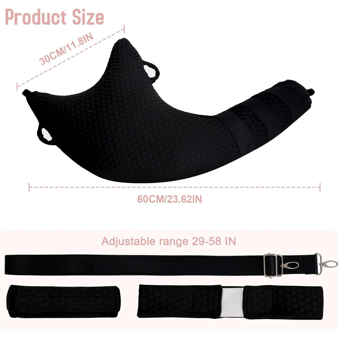 Подушка ротаторної манжети плеча, покращена подушка для підтримки плеча для полегшення симптому замороженого плеча, засіб для догляду після операції на руці, подушка для руки для знеболення при переломі руки, чорна