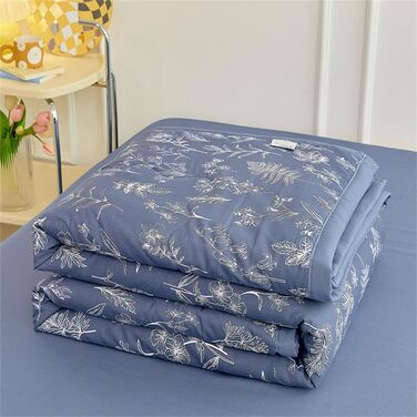 Покривало Mateju, стьобане візерунок, плед з мікрофібри, дихаючий, легкий, тонкий літній плед, м&39який стьобаний плед для дивана-ліжка (синій, 180*200 см) синій 180*200 см