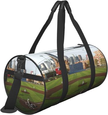 Спортивна сумка, дорожня сумка, з принтом бейсбольного м'яча, сумка на нічліг, чорна, універсальний розмір, сумка для подорожей