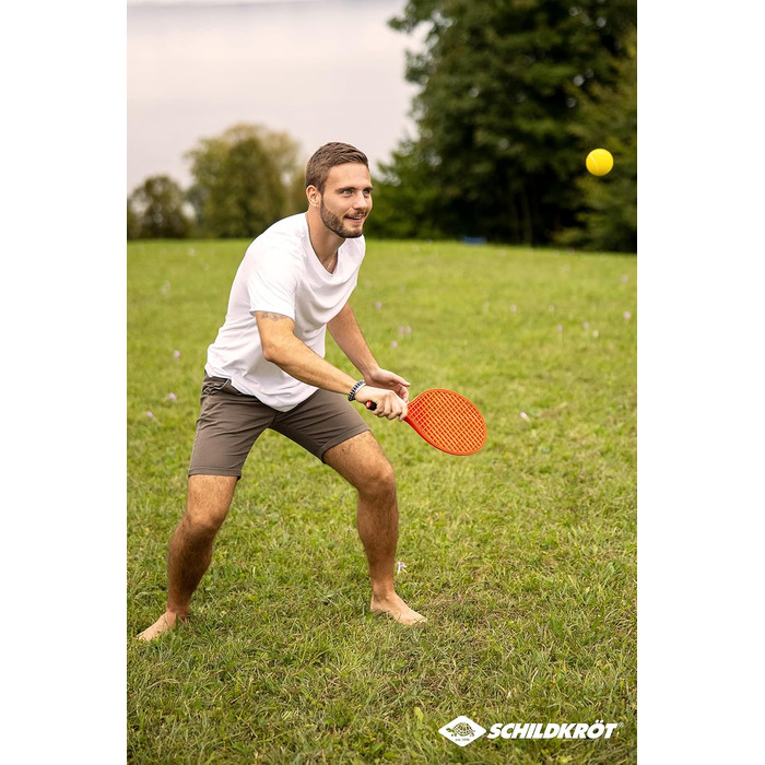 Набір для пляжного тенісу Schildkröt Soft Tennis Set – 40 см, червоний, 2 ракетки + 2 м’ячі, у сітчастій сумці