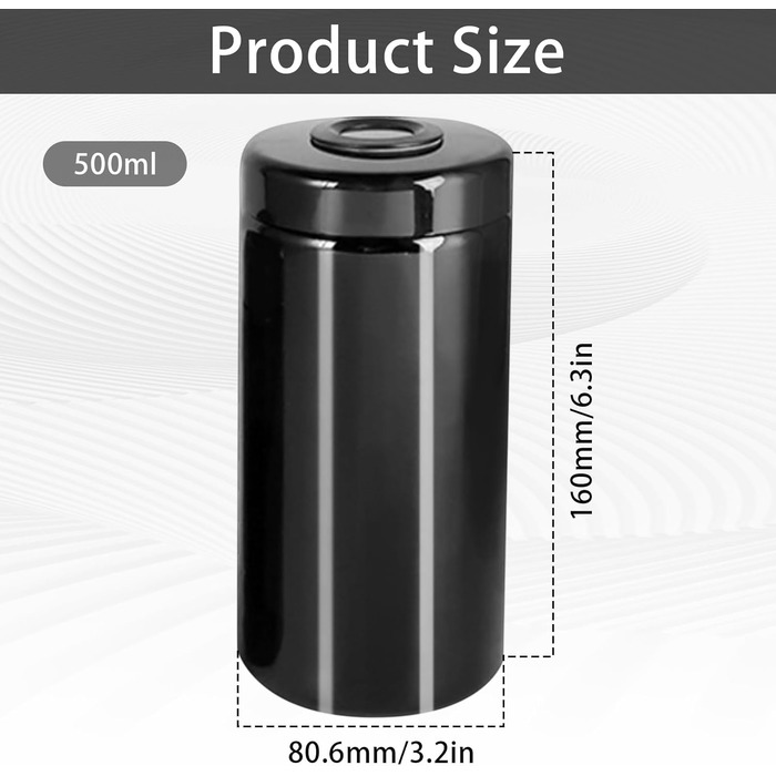 Банки для зберігання, контейнери для зберігання об&39ємом 500 мл з гігрометром у кришці, захист від ультрафіолету, скло для зберігання, консервація, стійкі до запахів, герметичні, біофотонне скло - фіолетово-чорне