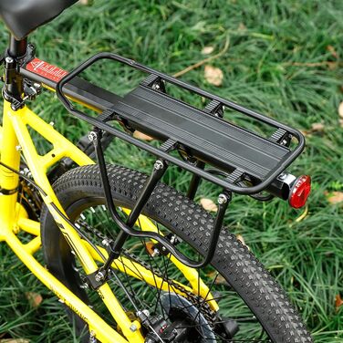 Багажник для гірського велосипеда West Biking - Стабільний багажник для велосипеда Міцний багажник для гірського велосипеда Алюмінієвий багажник для велосипеда, легкий монтаж Задній багажник для велосипеда Максимальне навантаження 50 кг Чорний