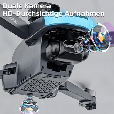 Дрон X-Verse KF110MAX з камерами 4K під 250g, уникнення перешкод 360, подвійна камера EIS, складний квадрокоптер GPS із безщіткови