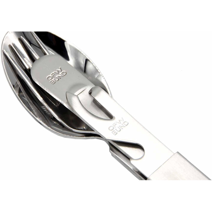 Невідомий набір столових приборів Збройних сил Німеччини. Оригінальний набір столових приборів з нержавіючої сталі. Польовий набір столових приборів. Оригінальні Збройні сили Німеччини. НОВИНКА, тепер із практичним неопреновим чохлом.