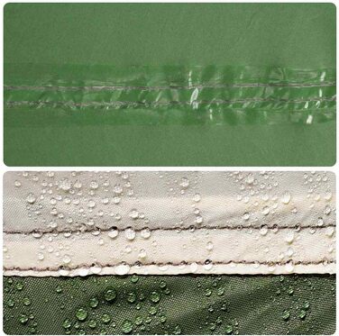 Сімейний намет vidaXL з дахом та вентиляцією, поліестер та сталь, просторий, зелений, 10 осіб