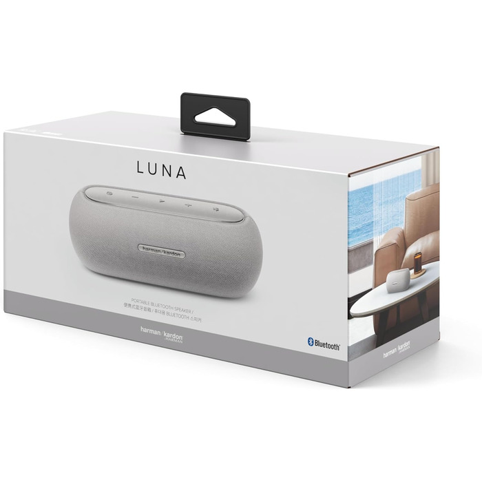 Колонка Harman Kardon Luna сірого кольору - Портативна, водонепроникна Bluetooth-колонка - До 12 годин роботи від акумулятора сіро