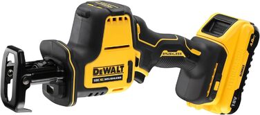 Компактна акумуляторна пила Dewalt DCS369NT (18 В, безщітковий двигун, електронне регулювання частоти обертання, заміна полотна бе